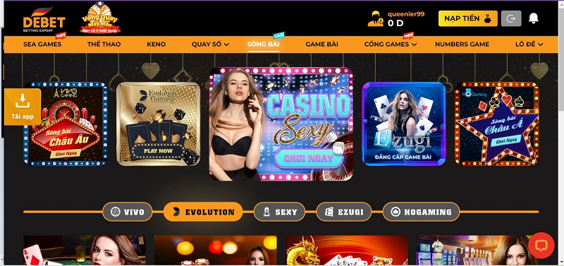 Các nhà cung cấp Casino online hàng đầu tại Debet